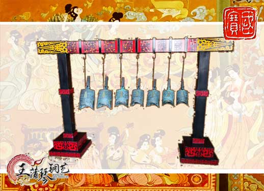 7件編鐘，觀賞裝飾編鐘，可發(fā)音編鐘